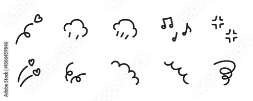 Line explosion surprise Cute line sketch star burst ray icon elements. Hand drawn explosion surprise line icon for title headline illustration. Doodle exclamation confetti vector illustration