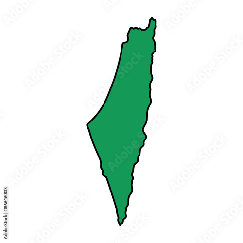 Map Outline of Palestine. S...