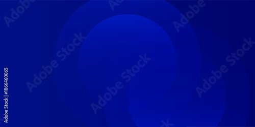 Abstract blue circles gradient on dark blue vanishing background