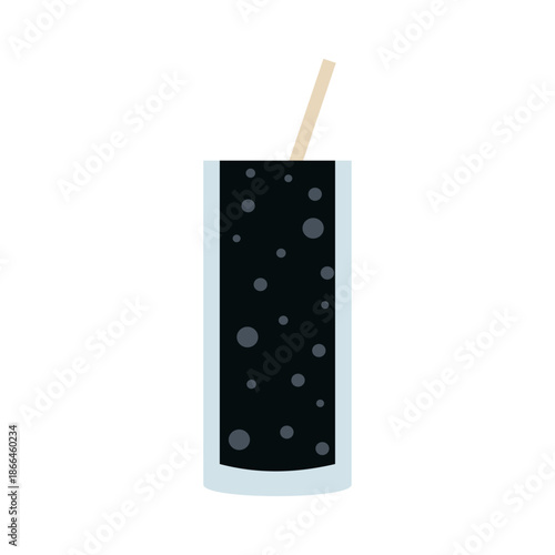 Aluminum Can of Carbonated Soda Pop. Cold Fizzy Drink Flat Illustration