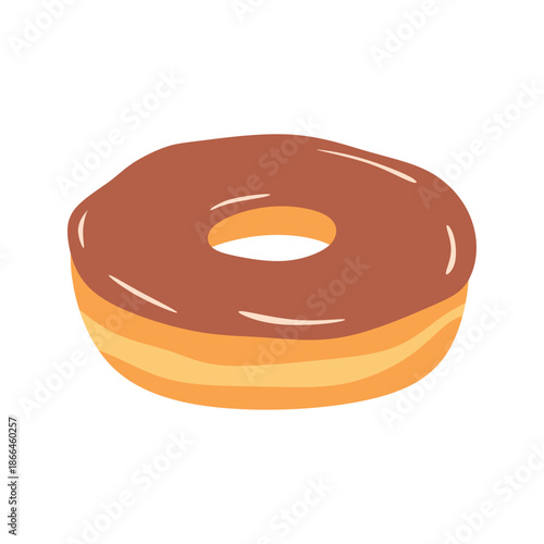 Colorful Donut with Pink Ic...