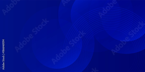 Abstract blue circles gradient on dark blue vanishing background. Arts vector modern graphic design. Futuristic design vector. eps10