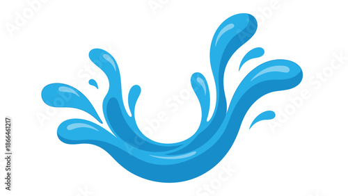 Blue water splash droplet liquid.