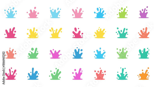 Colorful paint handprint art.