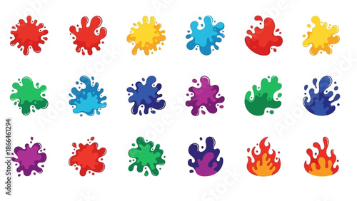 Colorful Paint Splatter Background.