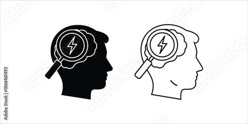 Abstract Brain Icon Representing Intelligence And Cognitive Function