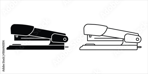 Detailed analysis of a stapler office supply icon eps file metadata
