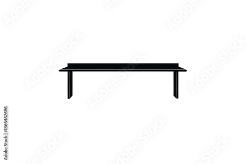 Vector art of a modern dining table design