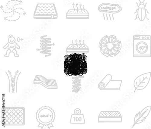 Audio waveform and sound signal line icons set featuring frequency visualizations pulse waves equalizer levels and electronic signals.