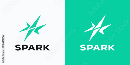 spark logo design unique creative