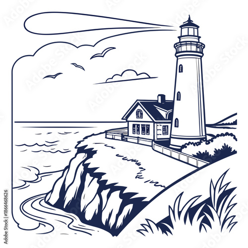 Lighthouse by the sea