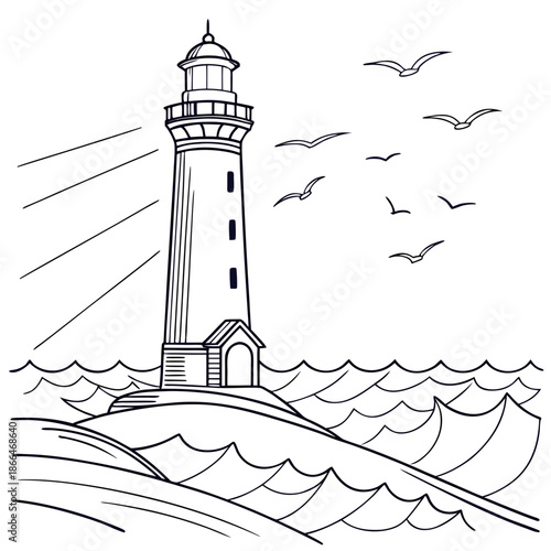 Lighthouse by the sea