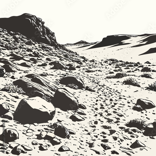 Desolate mountain landscape