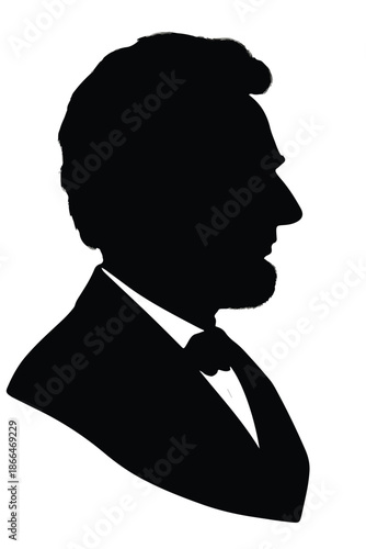 Abraham Lincoln-style silhouette