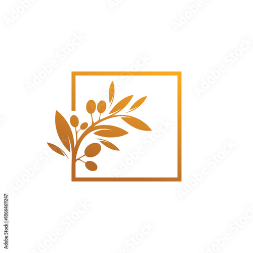 Olive logo design icon element vector with creative modern concept