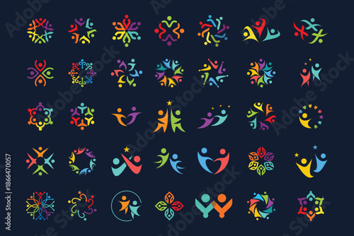 Set of team logo design element with creative modern idea