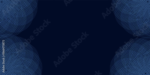 Blue abstract background with glowing circles. Swirl circular lines pattern. Geometric spiral. Twirl element. Modern graphic design. Futuristic technology concept.