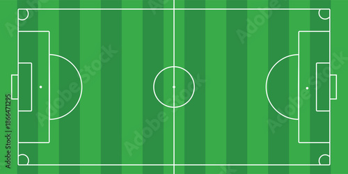 Football field. Football field lines style. Black field and stadium outline scheme on white background.