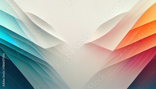 abstract white modern background with color gradient and geometric decoration