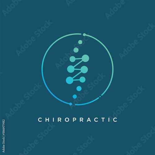 Chiropractic logo design vector element with modern style