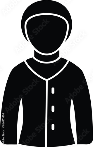 Ancestor figure silhouette vector art illustration and minimal black and white design