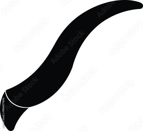 Boomerang silhouette vector art illustration and minimal black and white design