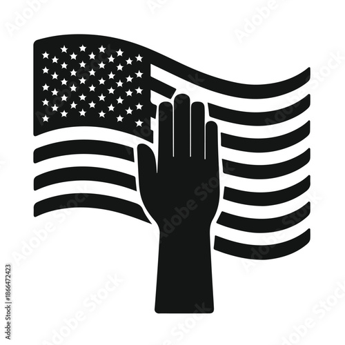 National pride concept silhouette