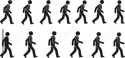 Happy Family Holding Hands Silhouette Vector Isolated