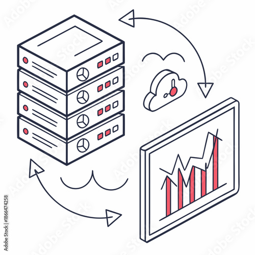 Minimal vector icon illustrating the load testing process, crucial for structural integrity and engineering analysis.