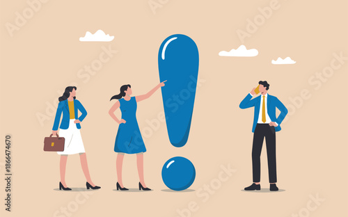 Business team drawing attention to an important update or critical issue