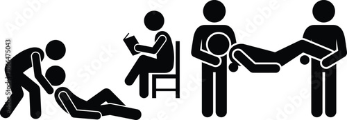 First aid assistance being provided to injured person