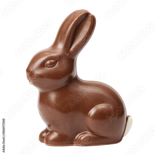 Chocolate Bunny in Playful Design Style Clipart PNG Element