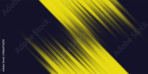 Gradient grunge texture background in yellow and dark blue color pattern with halftone dots
