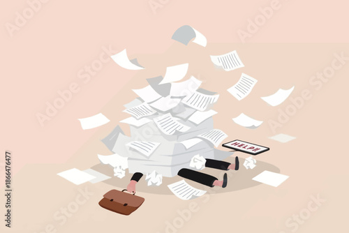 Overwhelmed by an endless stack of paperwork and demanding tasks at work