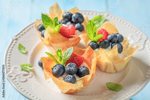 Unique and sweet phyllo cup...