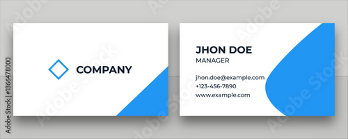 Simple Clean Sky Blue Business Card Design