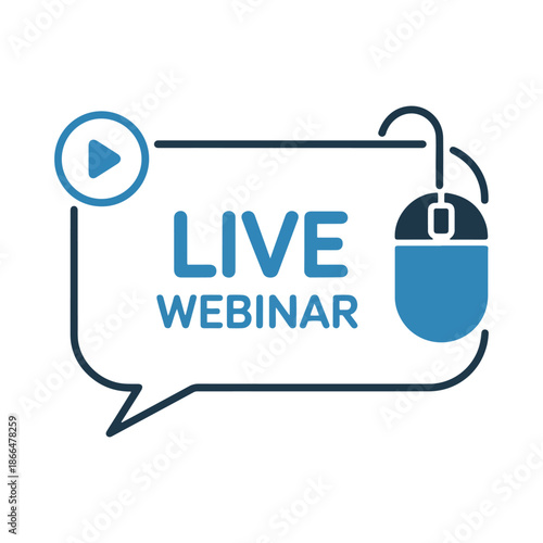 live webinar video streaming icon