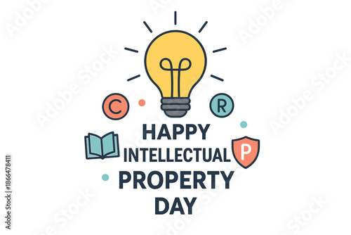 An intellectual property celebration message featuring a light bulb motif