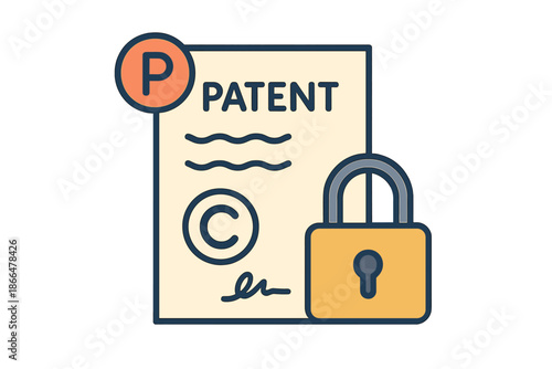 A copyright or patent represents intellectual property, and a patented brand identity license protects a product’s copyright, while a sovereign authority grants property rights to an inventor