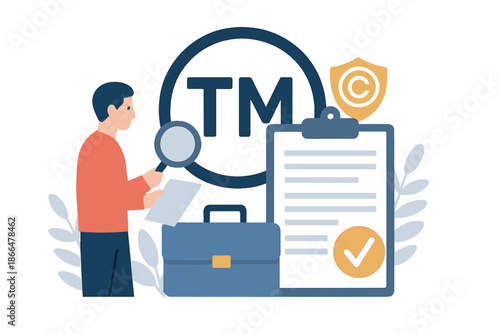 Legal protection of brand identity through trademark registration, patent, and copyright, ensuring ownership verification for business logos and intellectual property concepts