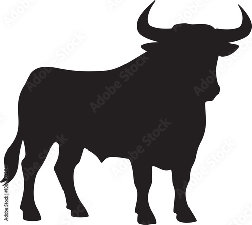 vector illustration of a spanish bull