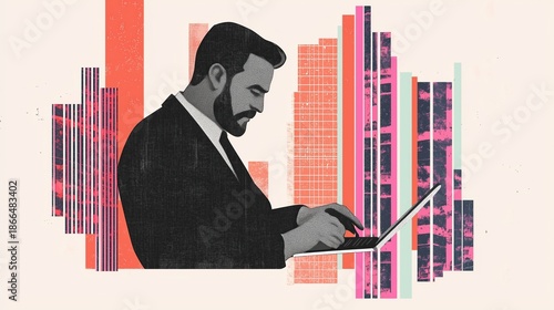 Professional Man Using Laptop