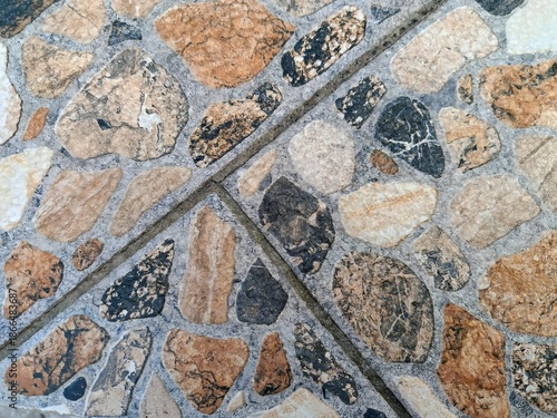 Close-up of colored polished stone