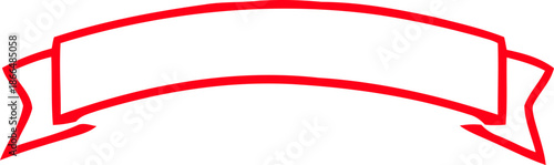 Red Ribbon banner icon, Ribbon banner, decorative silhouette icon, ribbons sign style. Web icon kit of text banner tapes, Vector illustration !