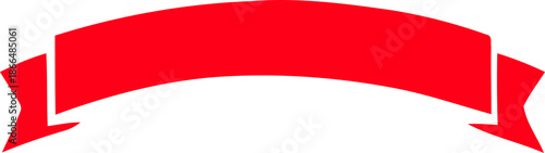 Red Ribbon banner icon, Ribbon banner, decorative silhouette icon, ribbons sign style. Web icon kit of text banner tapes, Vector illustration !
