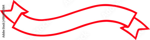 Red Ribbon banner icon, Ribbon banner, decorative silhouette icon, ribbons sign style. Web icon kit of text banner tapes, Vector illustration !