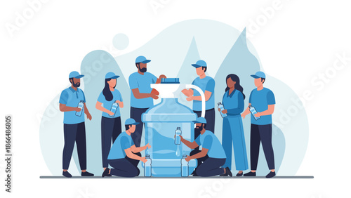Hydration Team Delivering Freshness And Purity Of Water At Distribution Center
