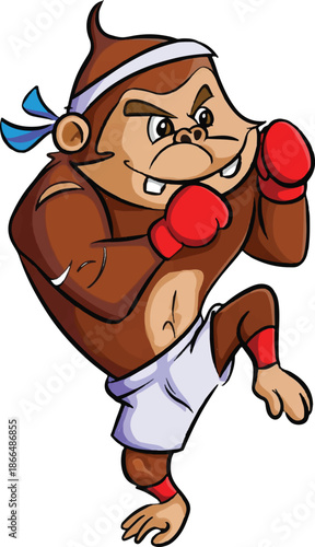 cartoon illustration of a boxer