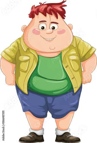 chubby boy with a big smile