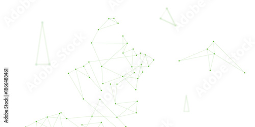 Minimal Polygon Network Background with Geometric Lines and Nodes for Technology, Science and Digital Interface Design